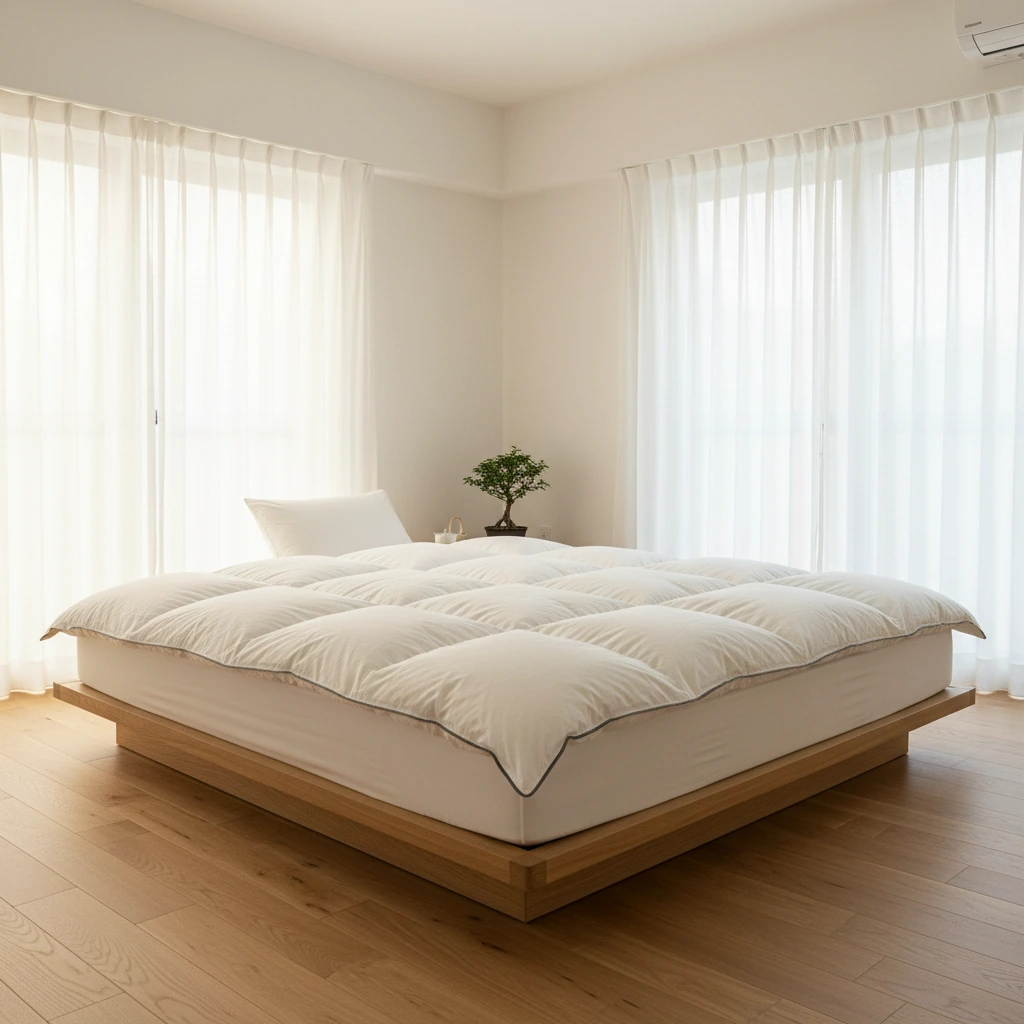 羽毛布団と毛布のかける順番で暖かさが変わる