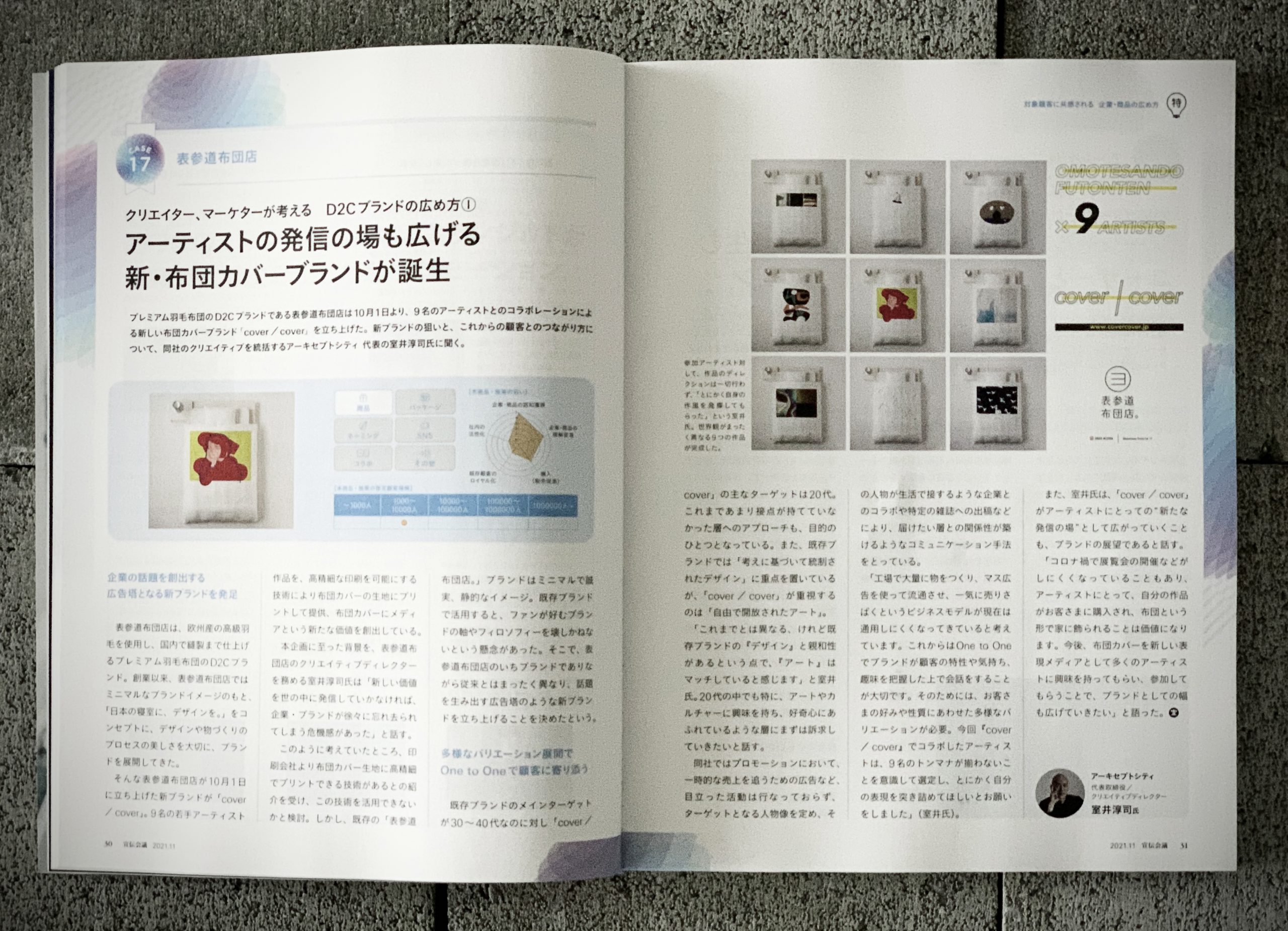 【変更済み】雑誌【宣伝会議】2021年11月号に「cover/cover」が掲載されました。